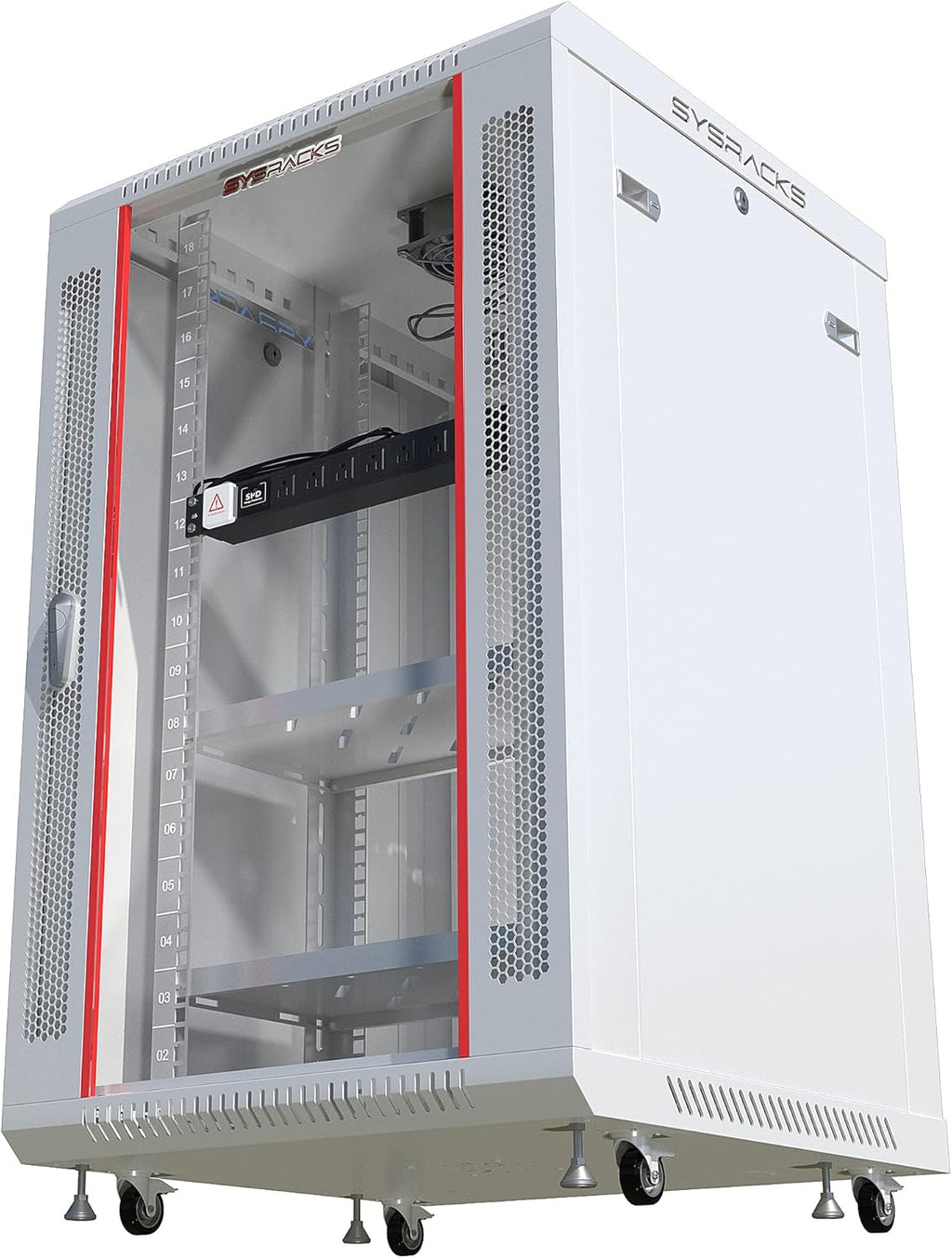 18U Wall Mount Gray IT Network Server Rack Cabinet Enclosure 24 Inch Depth L9983