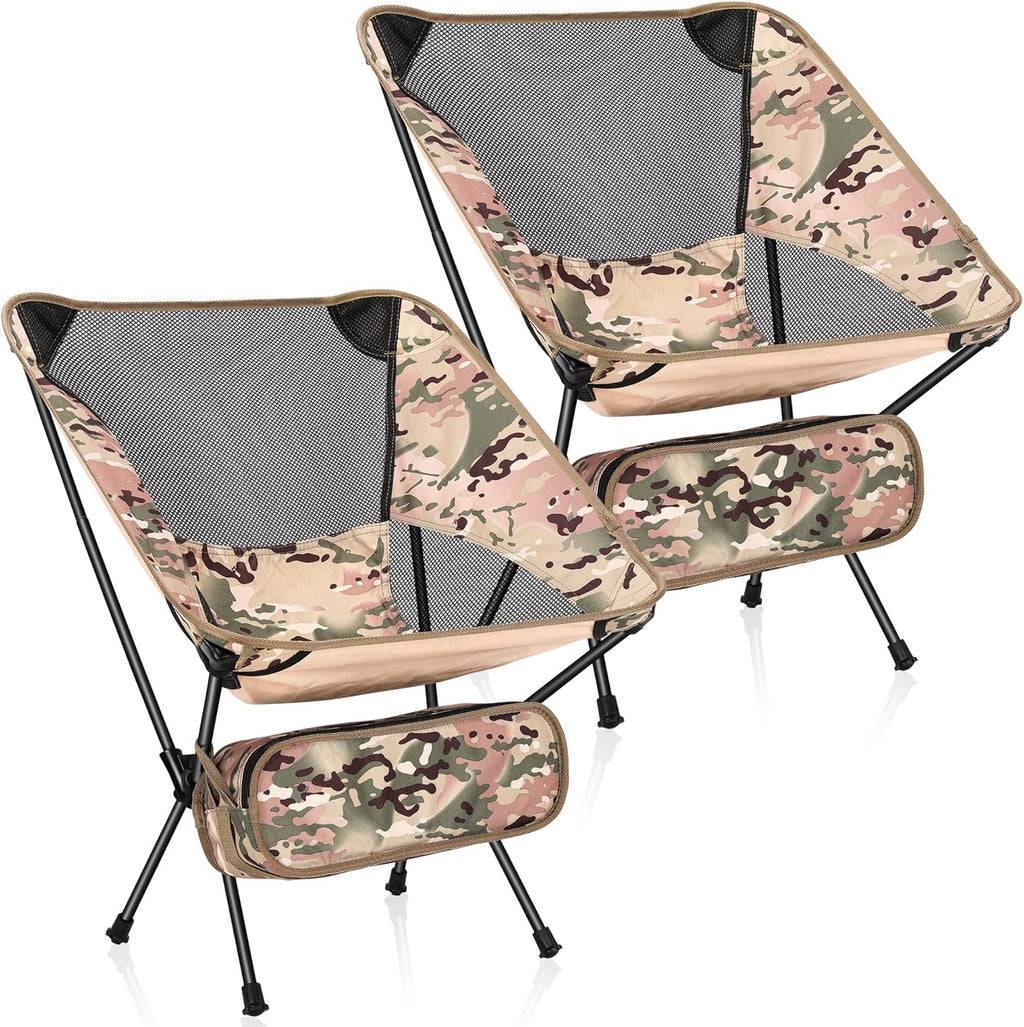 2 Pack Ultralight Portable Folding Camping Chair with Carry Bag Q564
