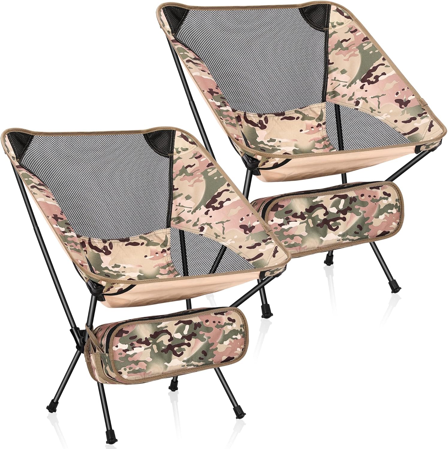 2 Pack Ultralight Portable Folding Camping Chair with Carry Bag Q564