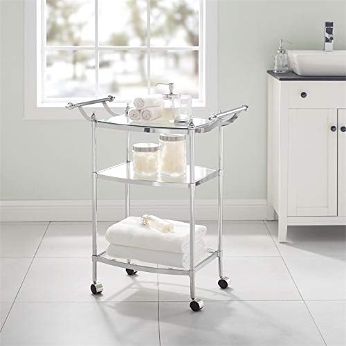 Metal Bar Cart in Chrome V31722