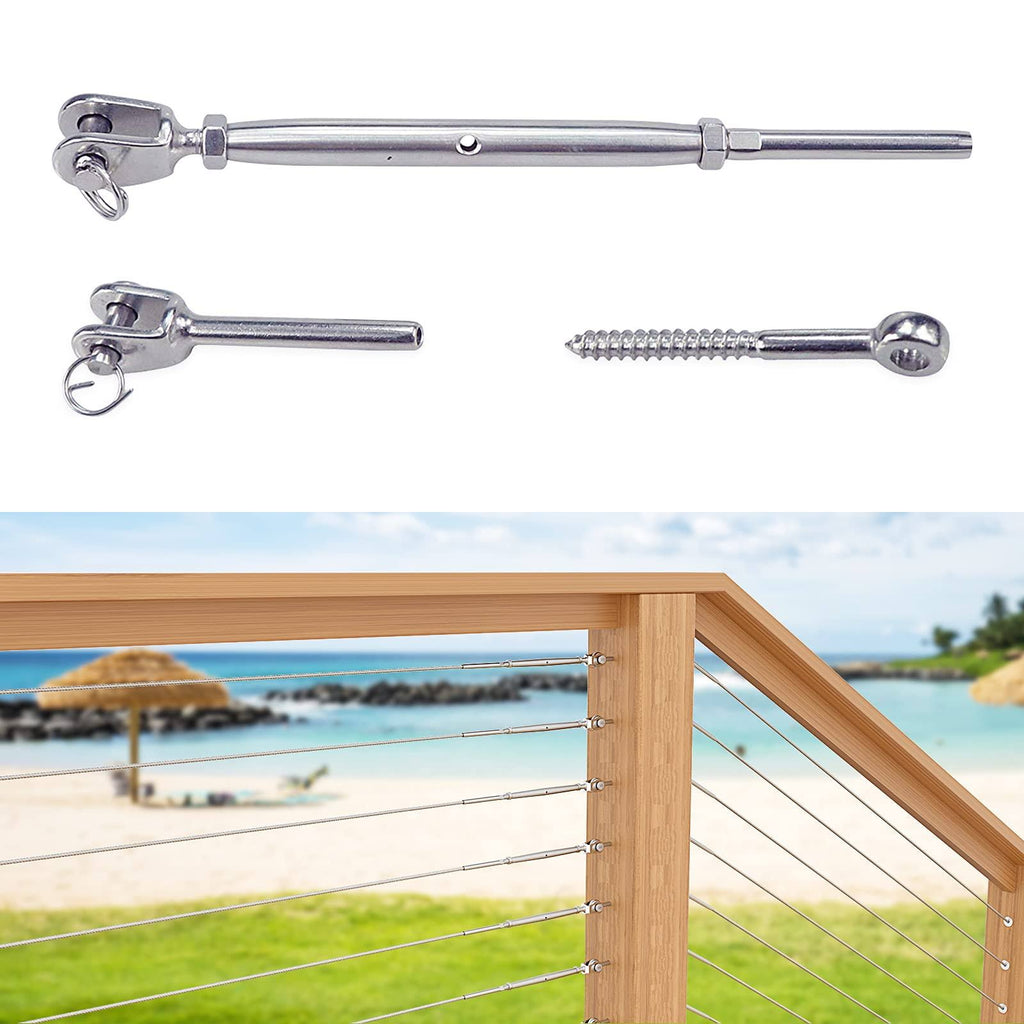 20 Set Stainless Steel Cable Railing Kits X26865