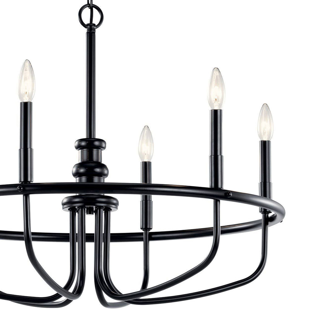6-Light Brushed Nickel Chandelier M924