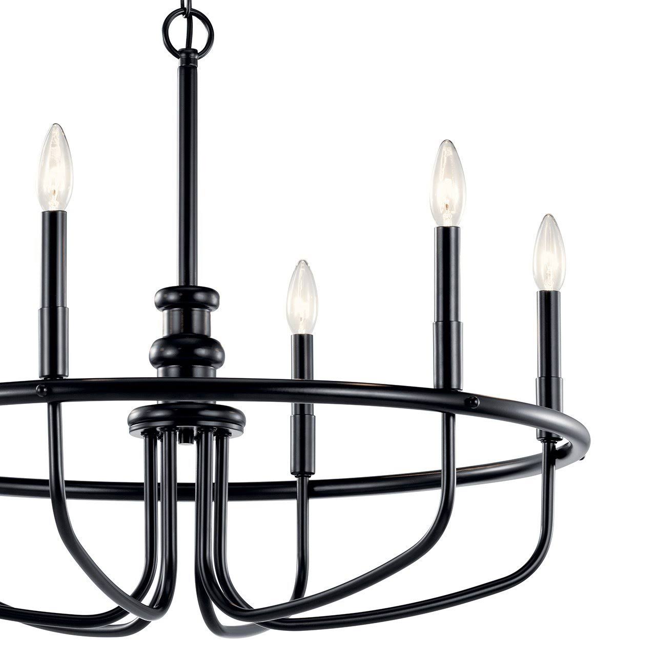 6-Light Brushed Nickel Chandelier M924