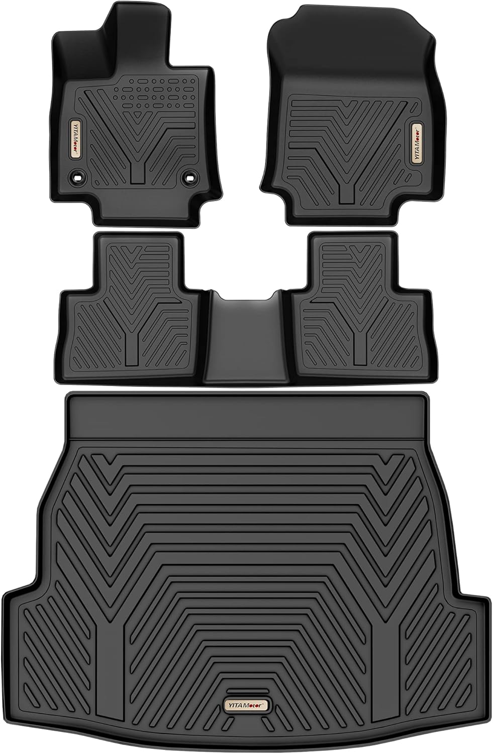 Black TPE Floor Liner Car Mats C1869