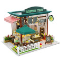 Miniature LED Coffee Store Doll House Model Toy G383296
