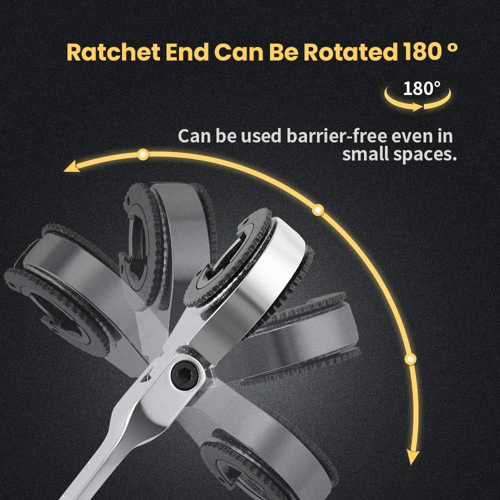 12PCS Metric Ratcheting Wrench Set R6050