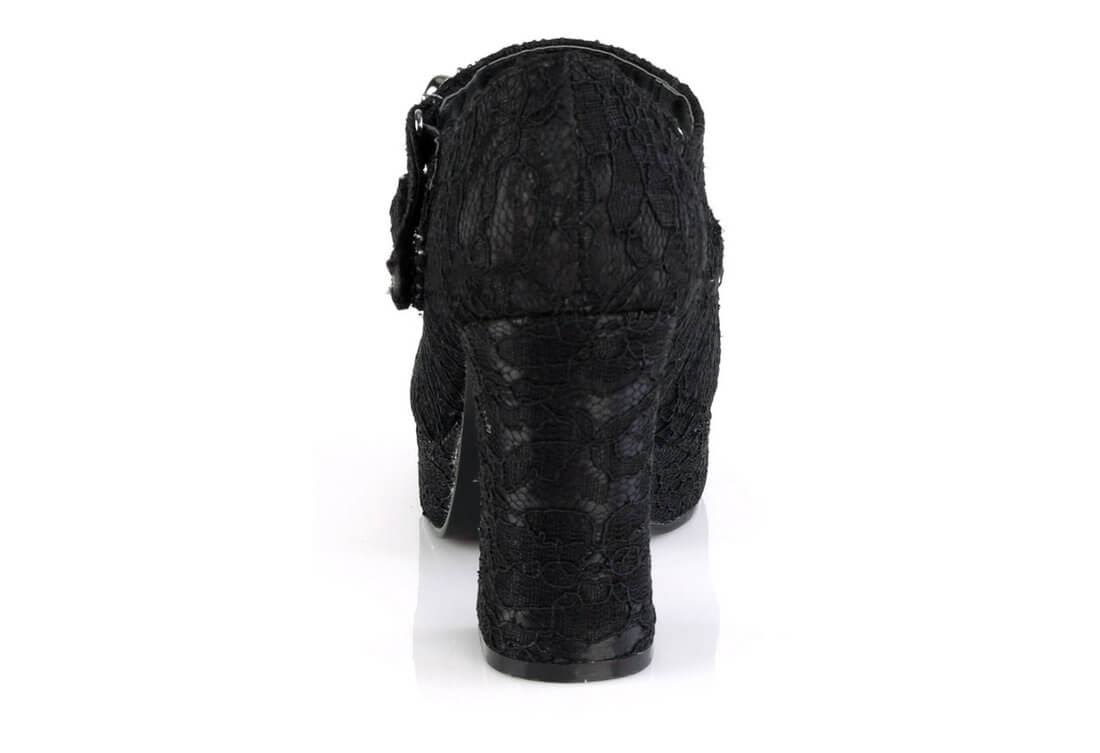 Black Satin-Lace Gothika-09 Shoes M3265