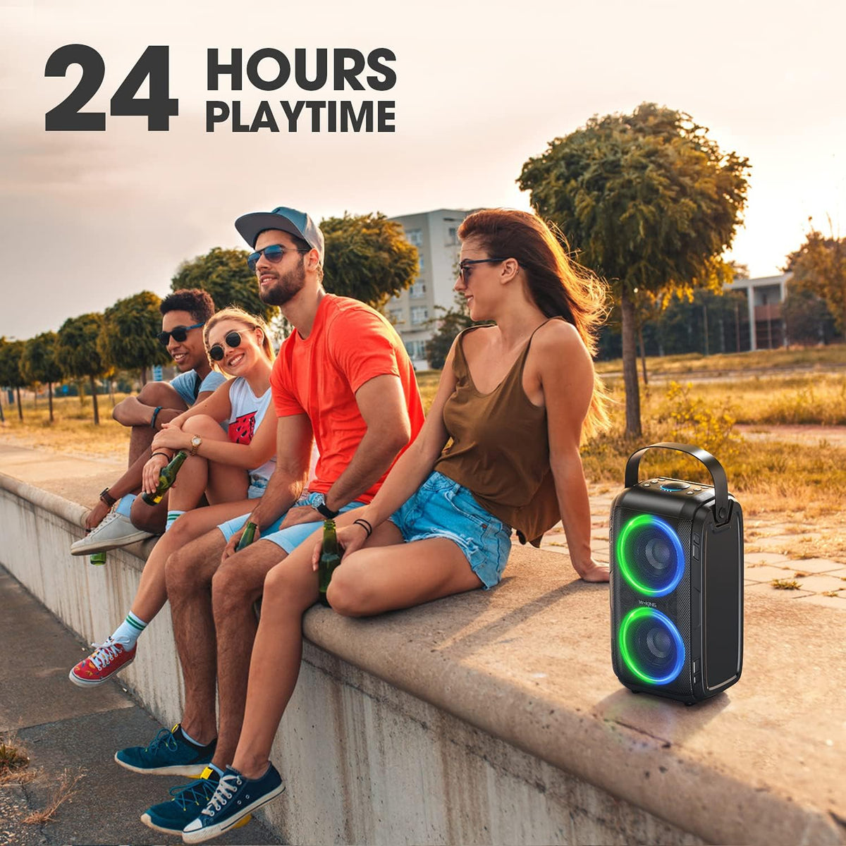 80W Bluetooth Speaker with LED Lights K972