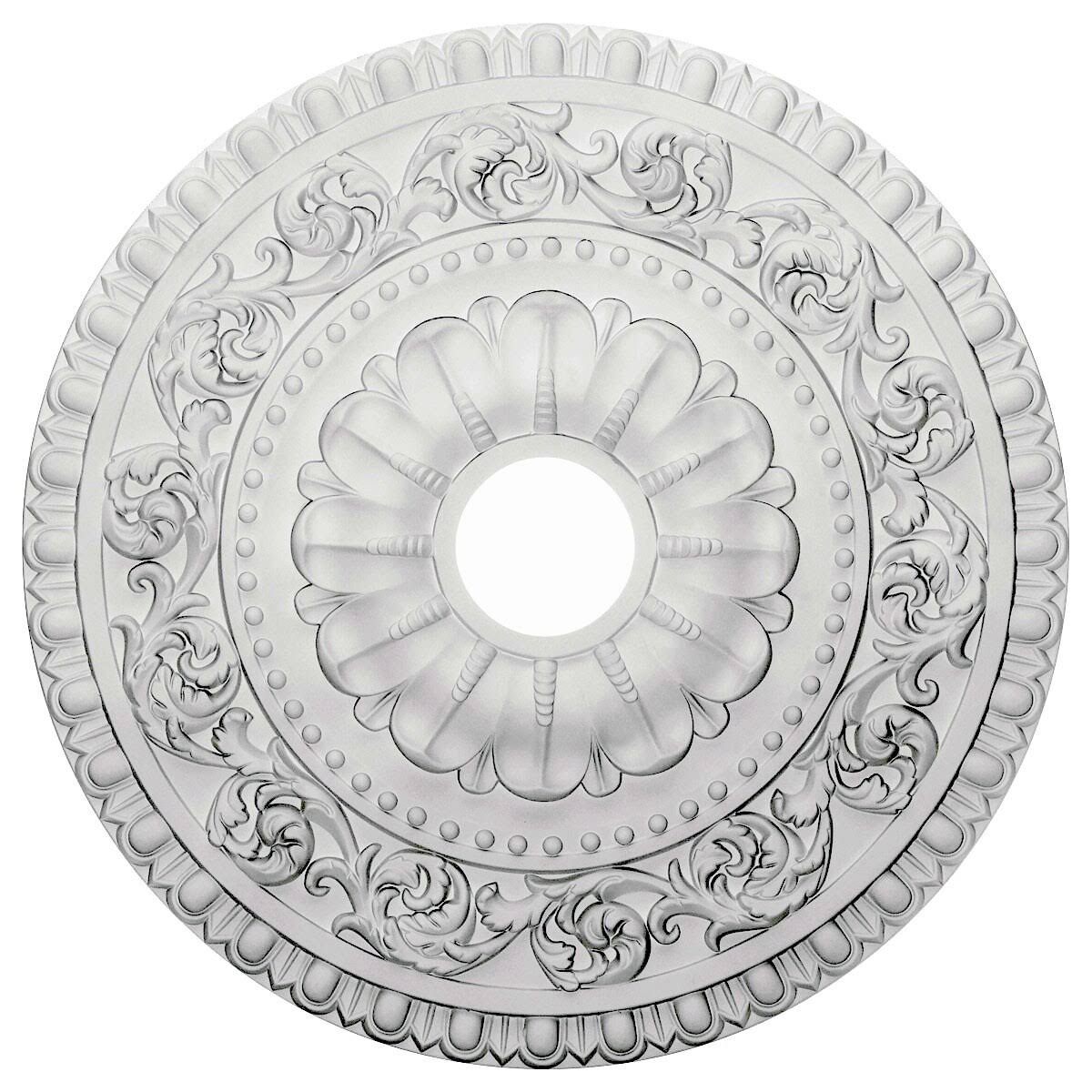 23 1/2x22OD x 3 1/2x22ID x 2 1/8x22P Hand-Painted Ceiling Medallion Y7044