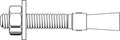 Coarse Thread Wedge Anchor Low Carbon Steel Hot Dip Galvanized Pk 25 E95997