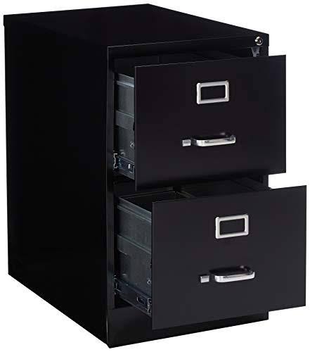 Black 2-Drawer Vertical File Cabinet J3179