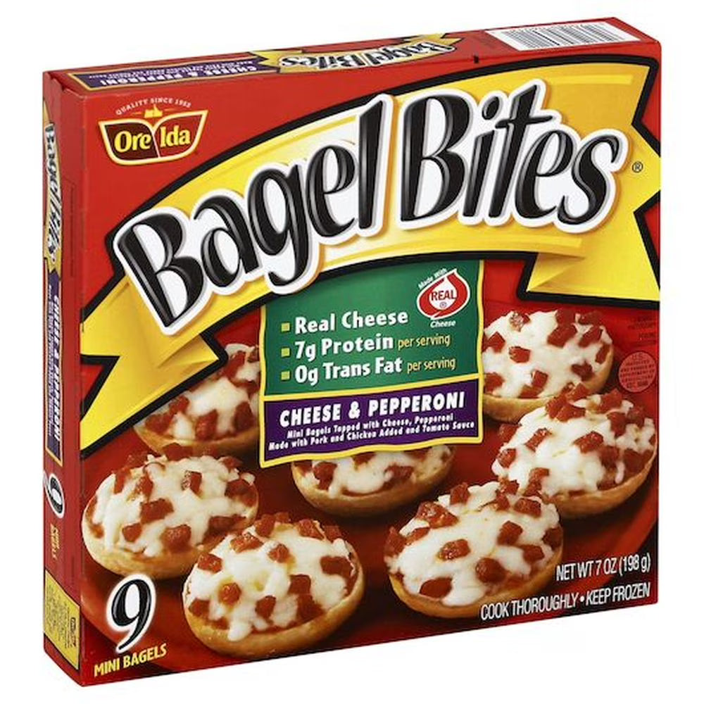Pepperoni and Cheese Mini Bagel Bite, 7 Ounce, 8 per case G4214