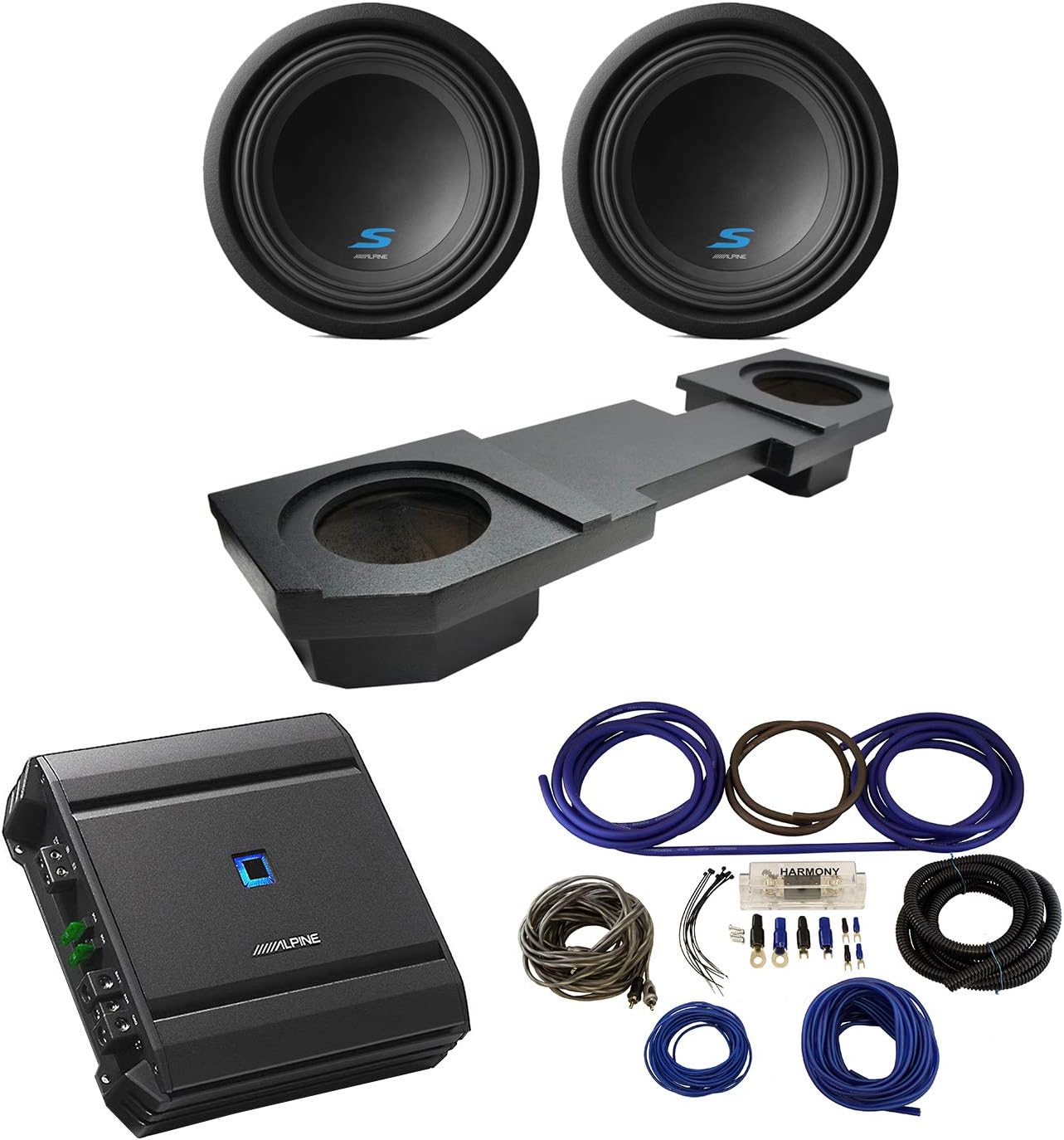 Dual 12" Rhino Coated Sub Box Enclosure S12567
