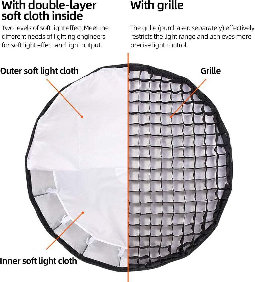 Deep Parabolic Softbox with Grid and Carrying Bag C520
