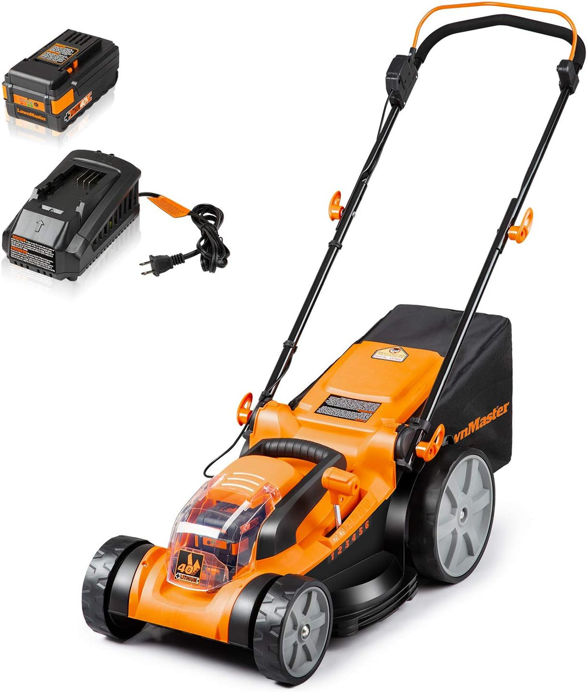 48V MAX Brushless Mower with 4.0Ah Battery and Dual Charger R52532
