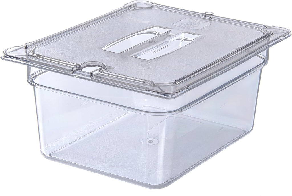 Polycarbonate Half-Size Food Pan, 7.7 qt, Clear, Case of 6 Z96932