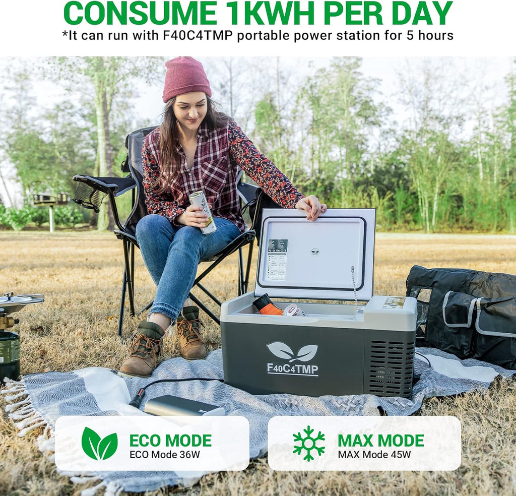 Portable Refrigerator 20 Quart 12 Volt Freezer 18L Car Fridge With Compressor I62559