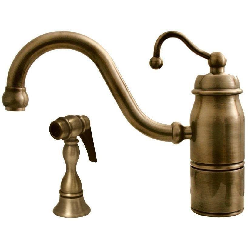 Polished Nickel Kitchen Faucet with Brass Side Spray U88379