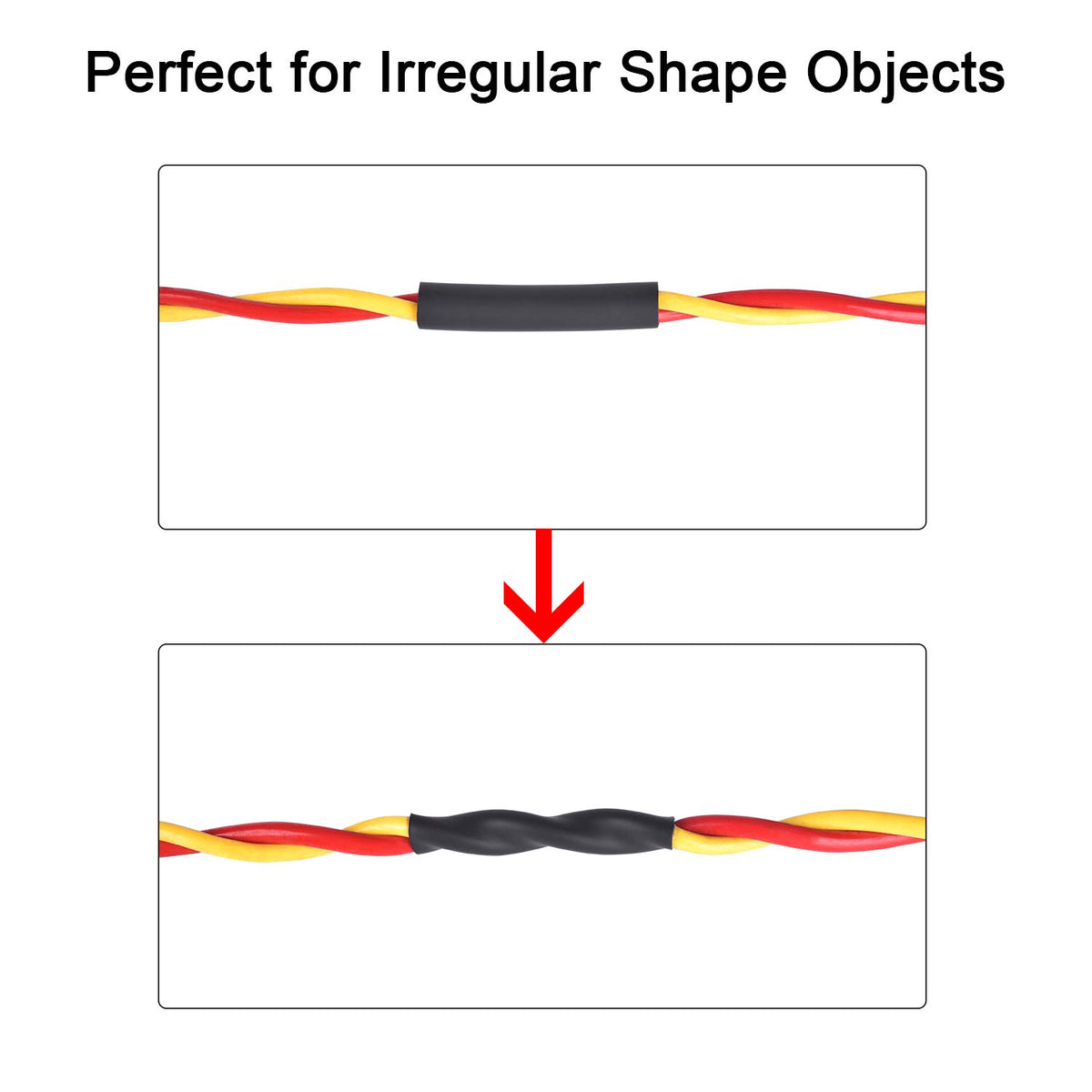 1.5 Inch 3:1 Waterproof Adhesive Lined Heat Shrink Tubing, 4 Ft Black S347498