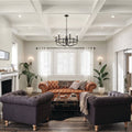 6-Light Brushed Nickel Chandelier M924