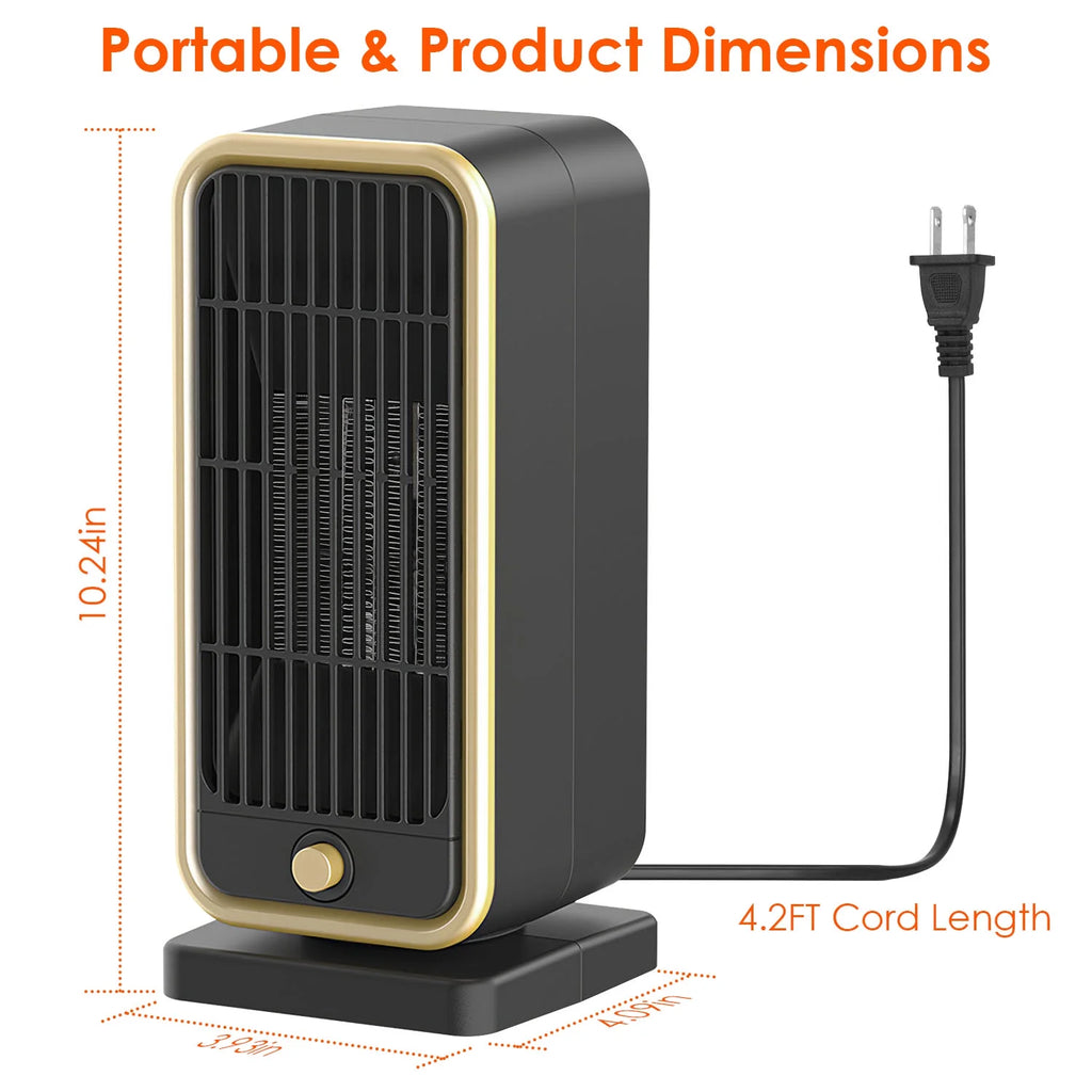 Portable 500W PTC Ceramic Space Heater G898