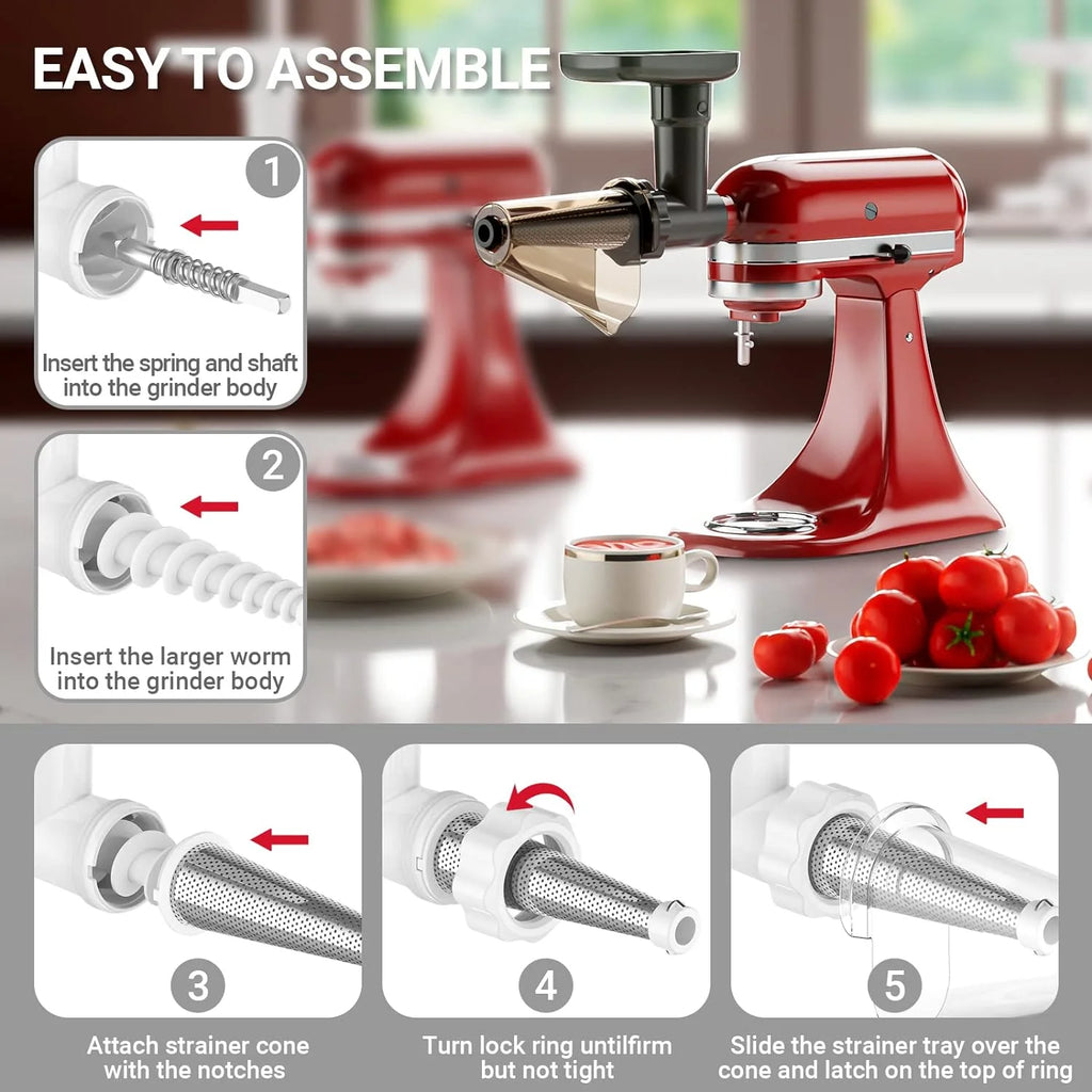 Juicer Attachment with Meat Grinder Accessories Set for Stand Mixer V541241
