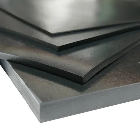 Neoprene 3/16 in. Thick x 36 in. Length x 240 in. Width Rubber Sheet, Black T597179