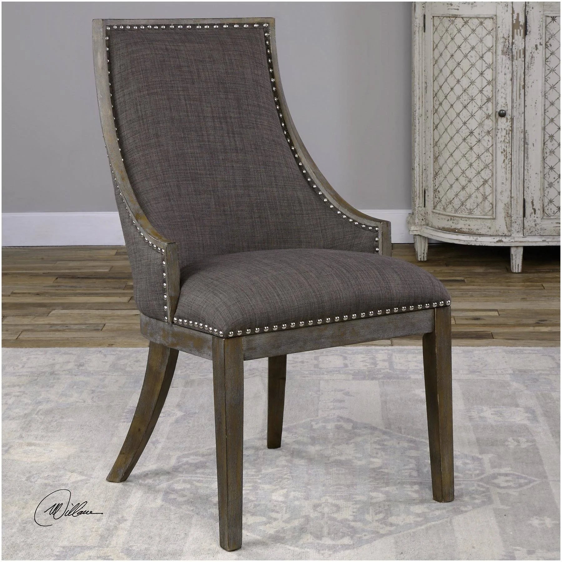 Charcoal Gray Accent Chair O358694