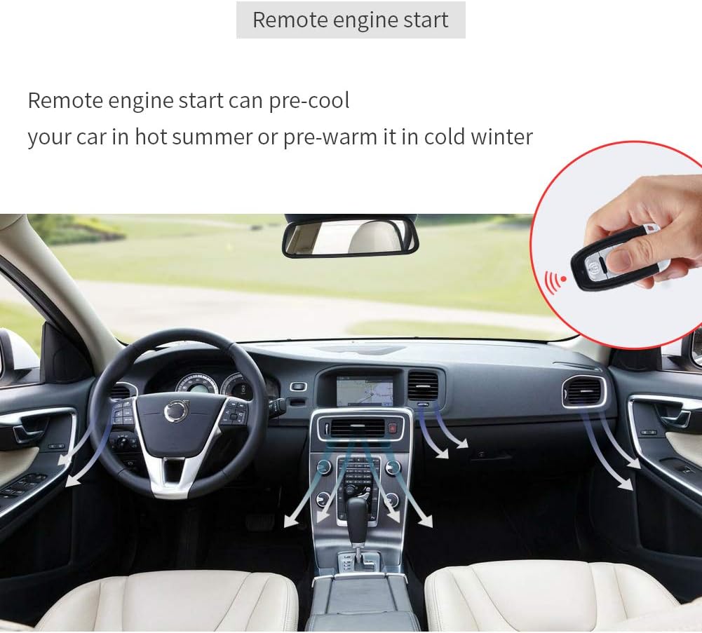 PKE Car Alarm with Remote Starter Passive Keyless Entry Proximity Unlock DC12V J129046