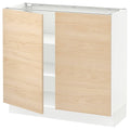 White Base Cabinet with Shelves and 2 Doors N82018