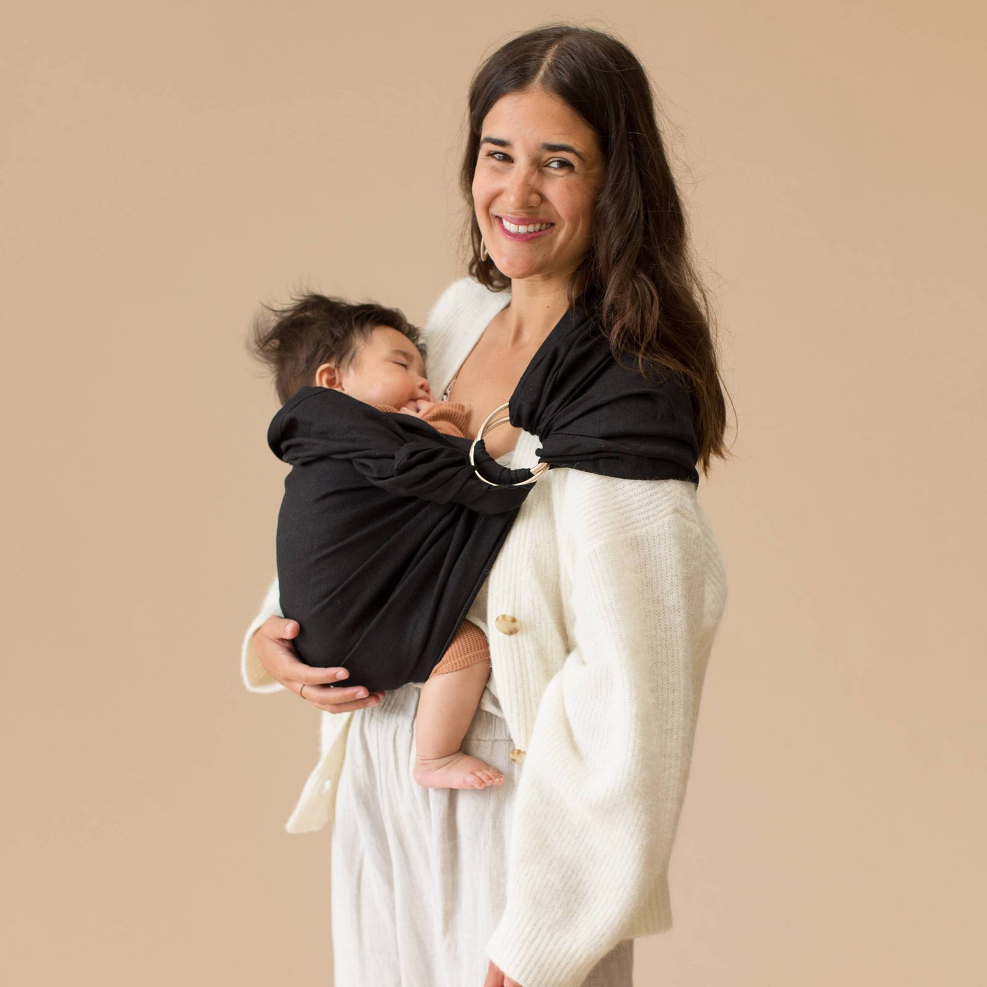 Raven Bronze Ring Sling Baby Carrier Q459