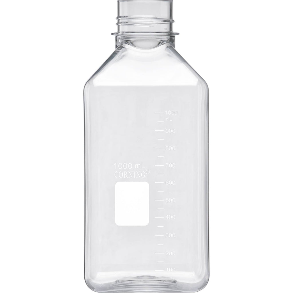 1000ml Square PET Bottle with 45mm Wide Mouth Orange Cap V280