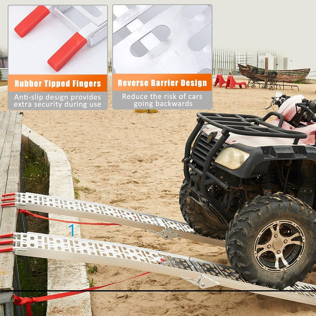 7.5 FT Aluminum ATV Ramps 1500 Lbs Capacity 2PC J130
