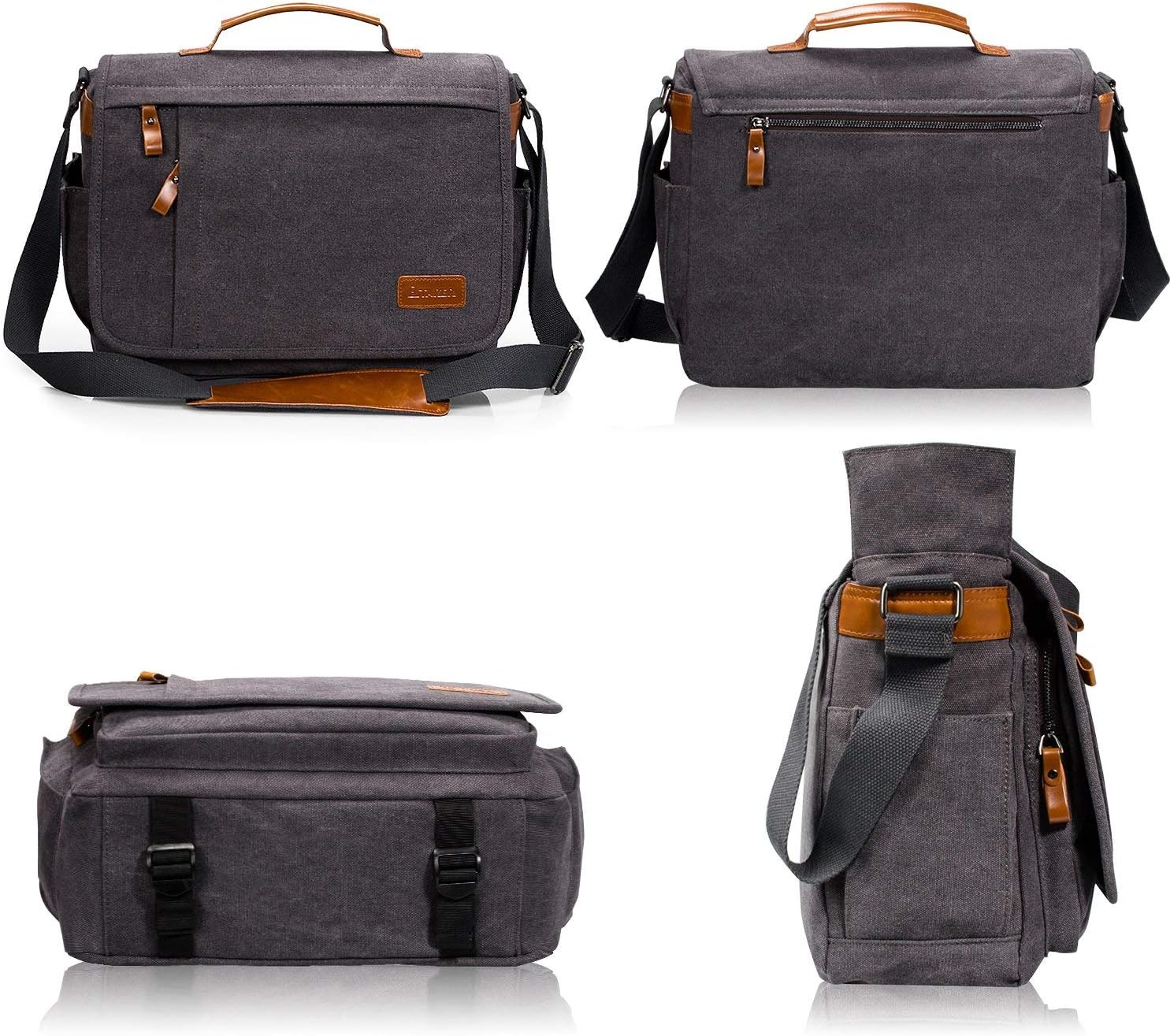 Canvas Messenger Bag with Camera Insert Sleeve L857064