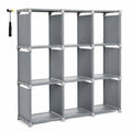 9 Cube Gray Storage Shelves Bookshelf Organizer Rack Cabinet F2852