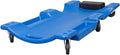 Blue Blow Molded Plastic Rolling Garage Creeper with Padded Headrest, Dual Tool Trays and 6 Casters Pack of 2 S398602