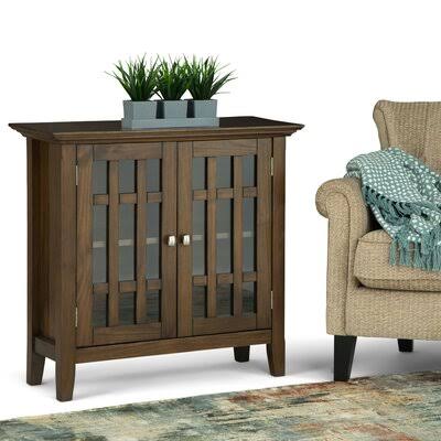 Rustic Natural Brown 2-Door Accent Cabinet J8291