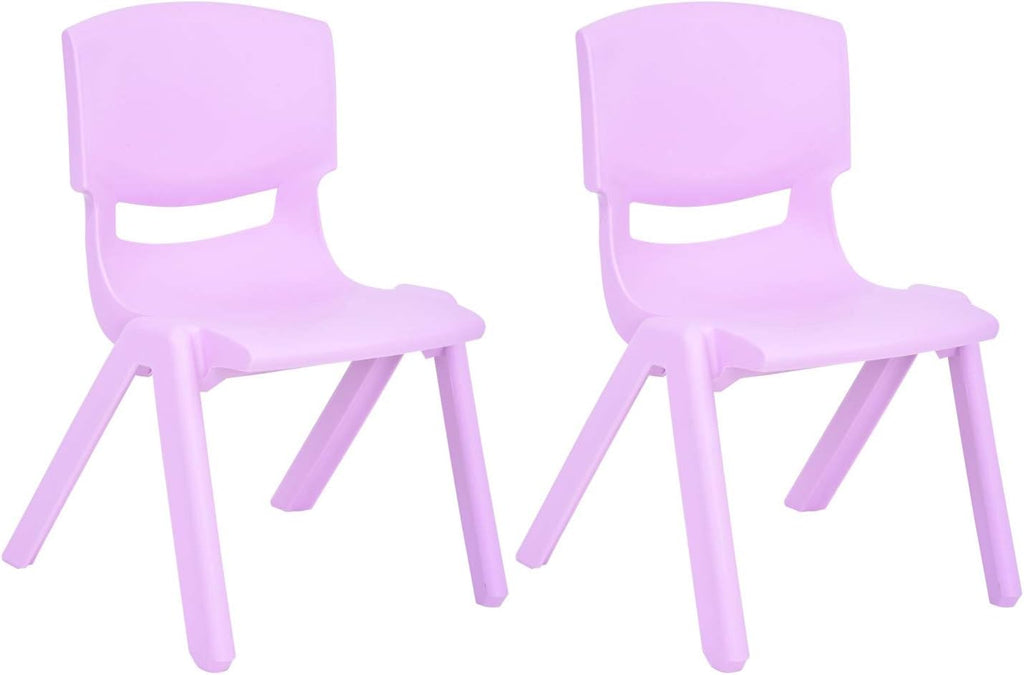 Yellow Stackable Plastic Kids Learning Chairs, 2-Pack U6528