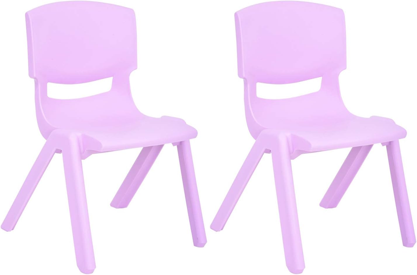 Yellow Stackable Plastic Kids Learning Chairs, 2-Pack U6528