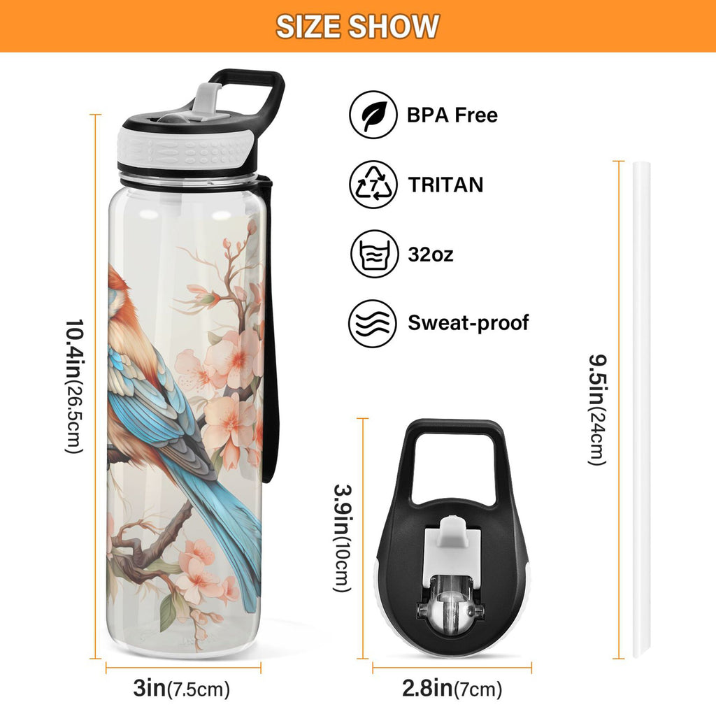 32oz Tritan Sports Water Bottle with Straw U8162