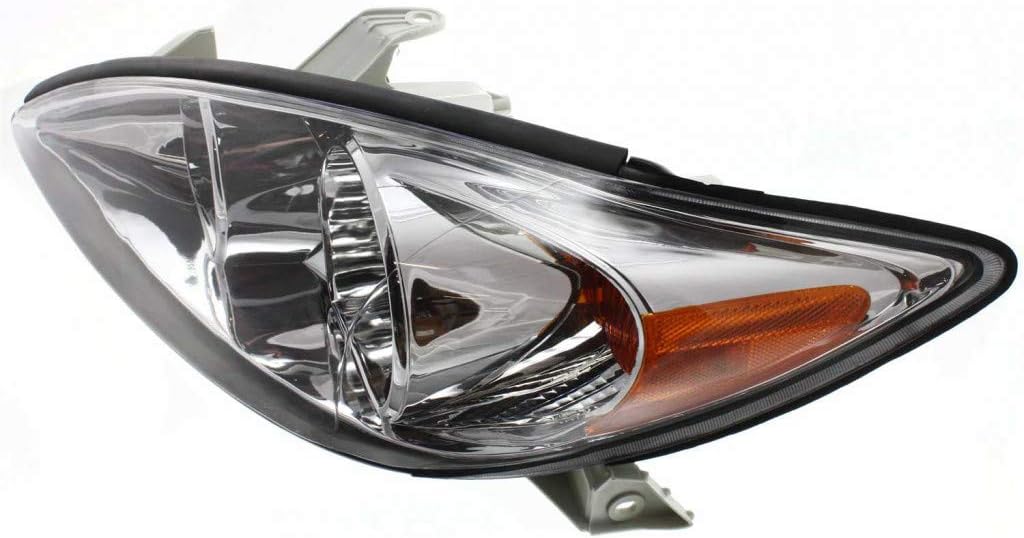Headlight Assembly for 2002 2003 2004 Toyota Camry Driver and Passenger Side with Bulbs P9825