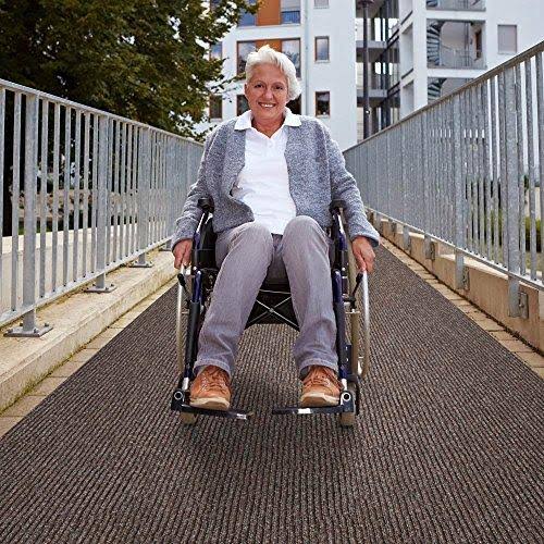 Heavy-Duty Ribbed Indoor/Outdoor Carpet with Rubber Marine Backing - Tuscan Brown 6 x 20 O3867
