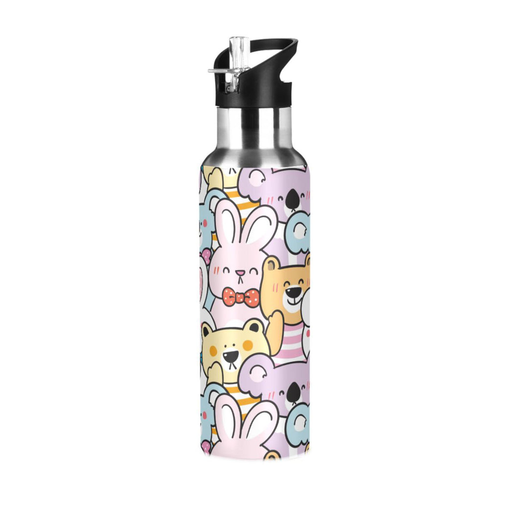 Stainless Steel Insulated Water Bottle with Straw Lid U75876