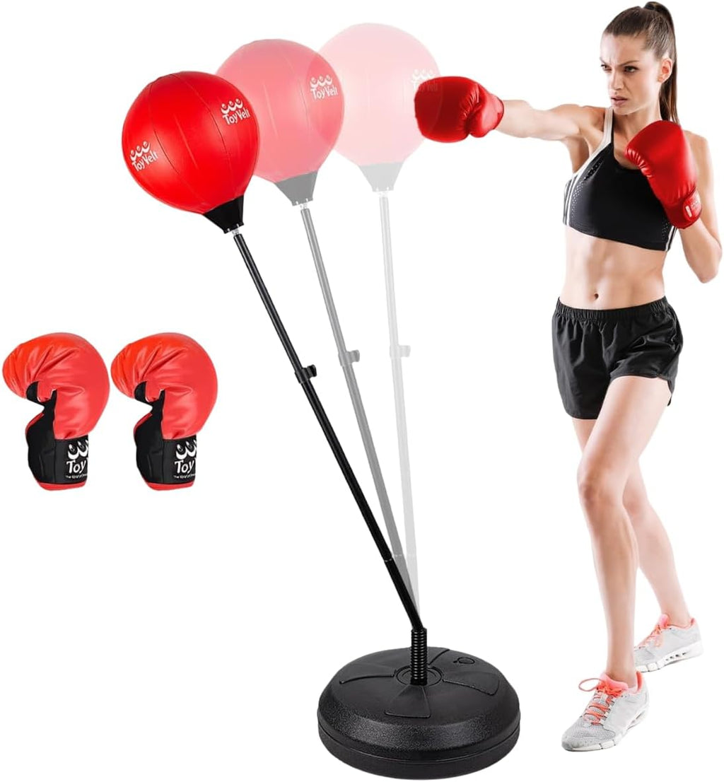 Adjustable Standing Punching Bag with Boxing Gloves X50047