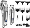 Cordless Hair Clippers and T-Blade Hair Trimmer Barber Kit with Stainless Steel Blades, Pack of 2 I405