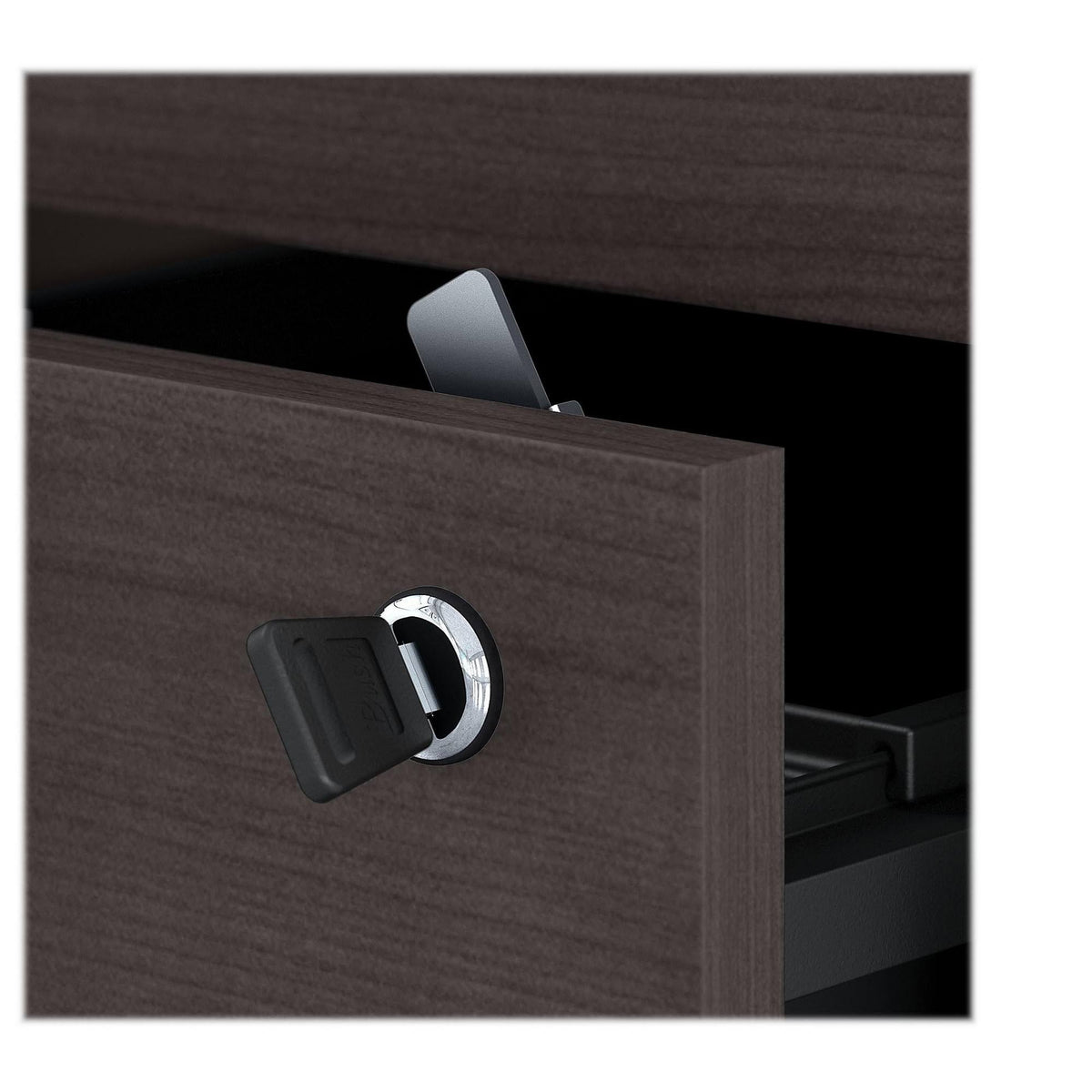 2 Drawer File Cabinet Storm Gray White S9734