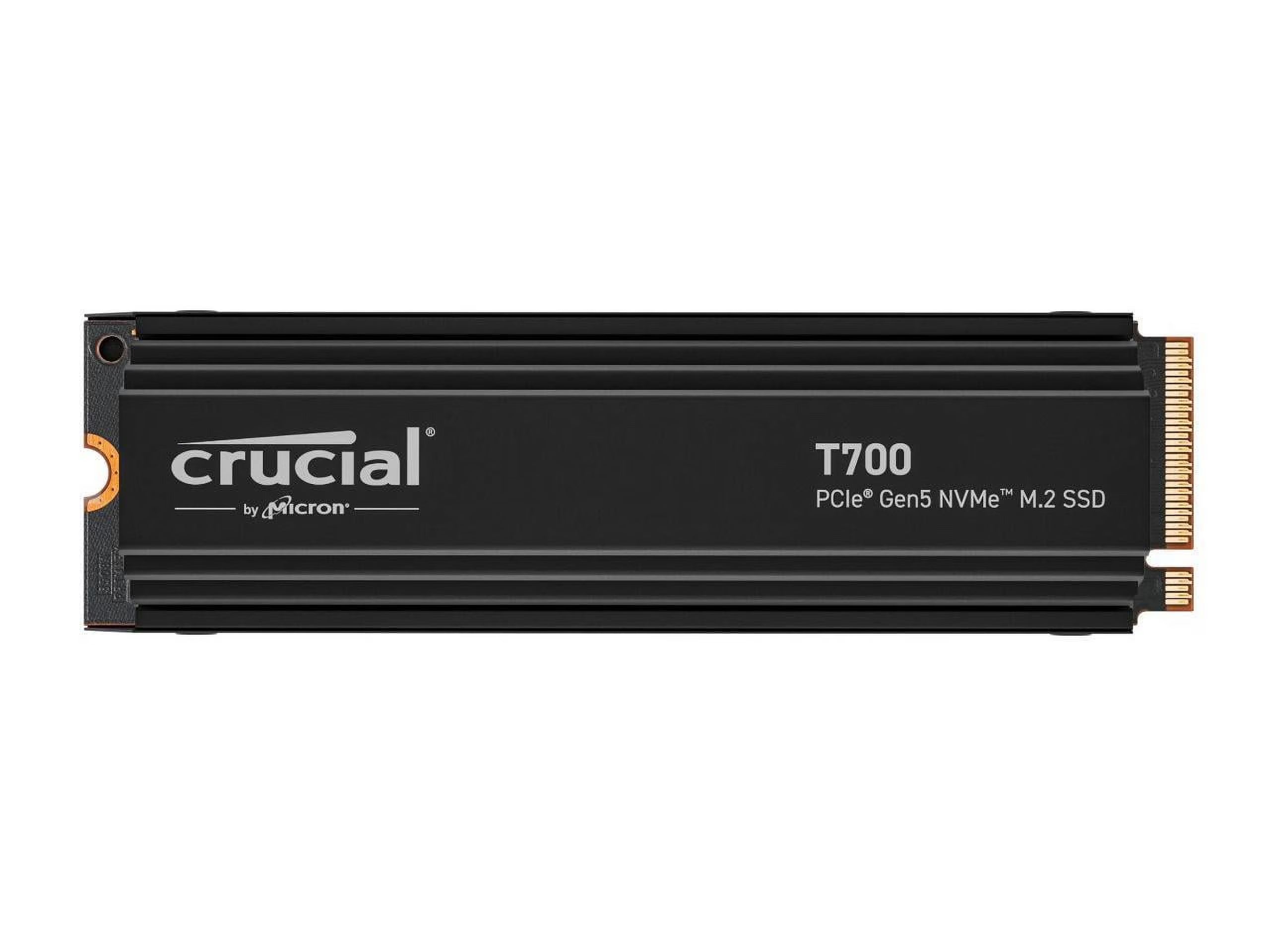Crucial T700 GEN5 NVME SSD M.2 2280 W/ Heatsink 2TB PCI-Express 5.0 x4 TLC NAND Internal Solid State Drive H30229