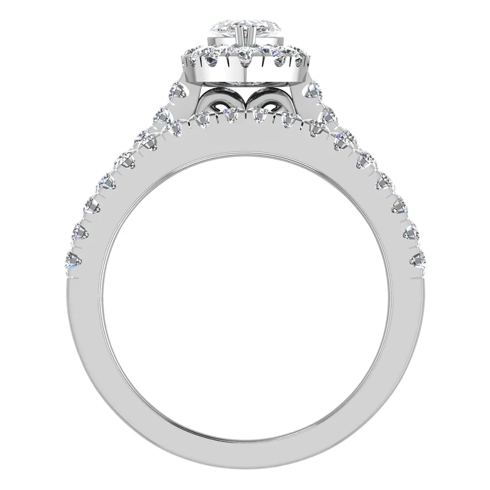 14K White Gold Diamond Wedding Ring Set 1.25 CT N213635
