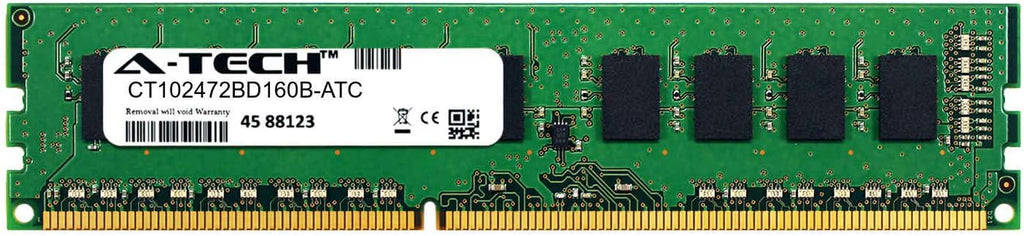 8GB DDR3/DDR3L 1600MHz PC3-12800 ECC Unbuffered UDIMM RAM Stick Pack of 2 B438