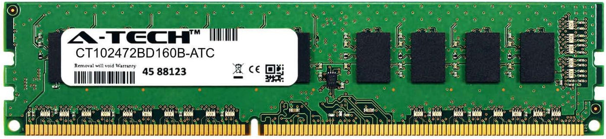 8GB DDR3/DDR3L 1600MHz PC3-12800 ECC Unbuffered UDIMM RAM Stick Pack of 2 B438